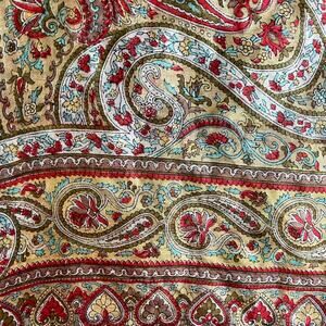 100% Pure Silk From India Delicate Muted Colors Large 39X39 in